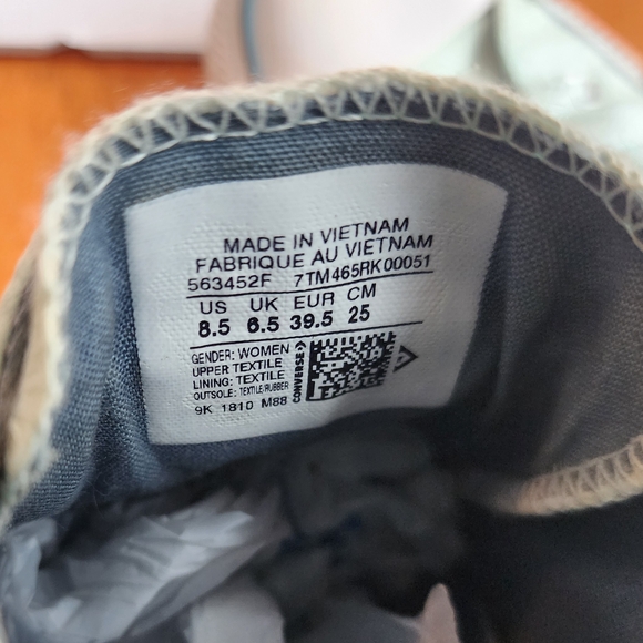 Converse All Star Mint Green Sneakers - Picture 7 of 7